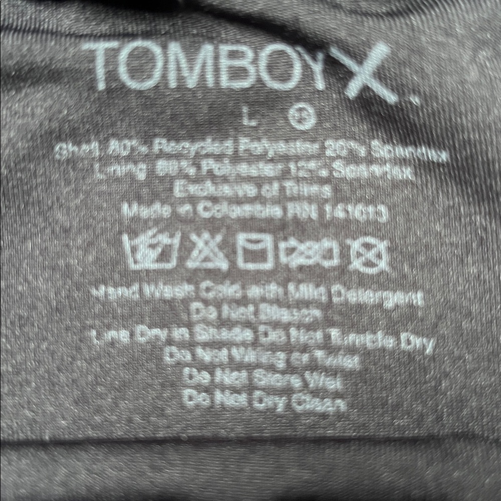 TomboyX Swim Shield Crop Top and High Waisted Hipster - Picture 3 of 5